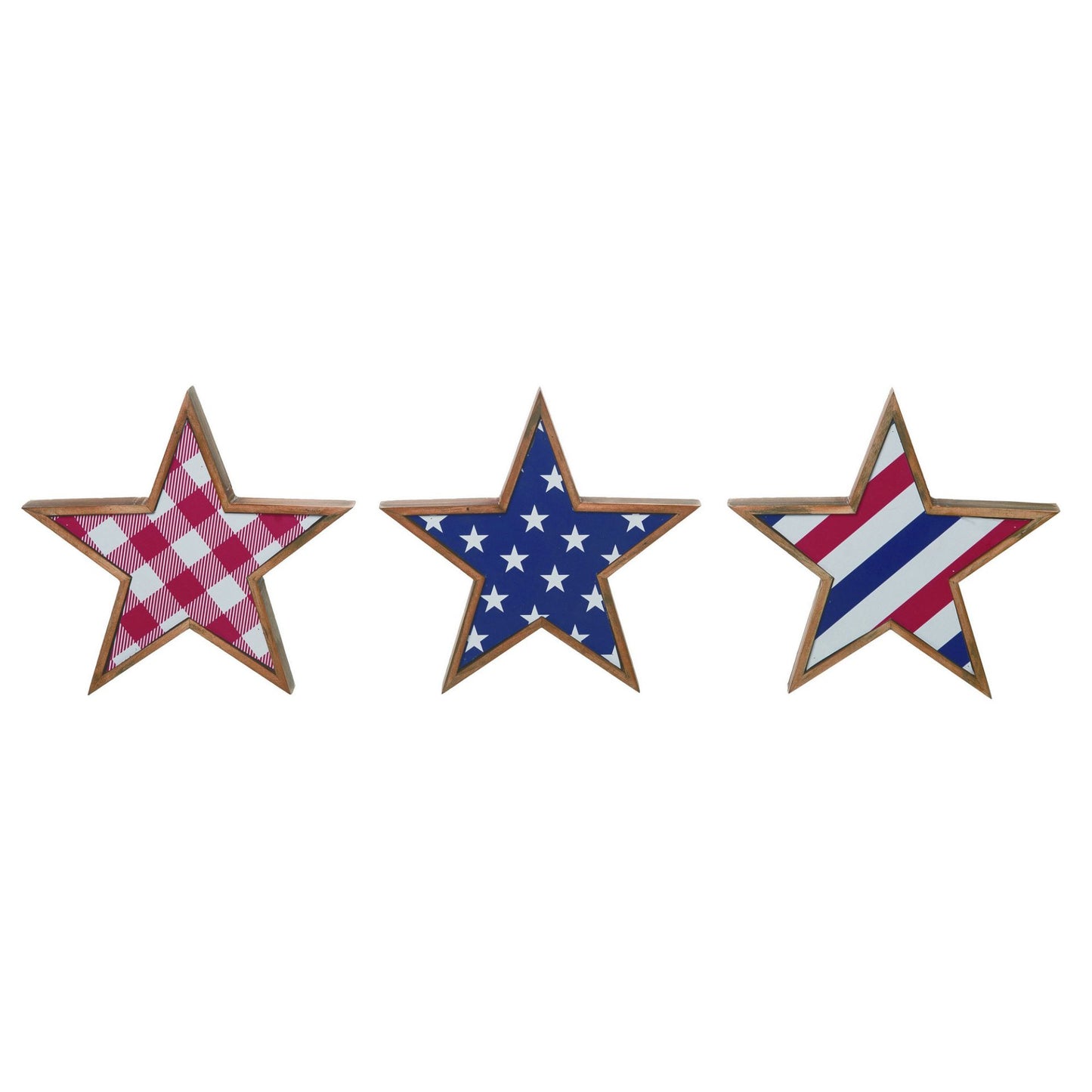 Wood Framed Pattern Star Decor
