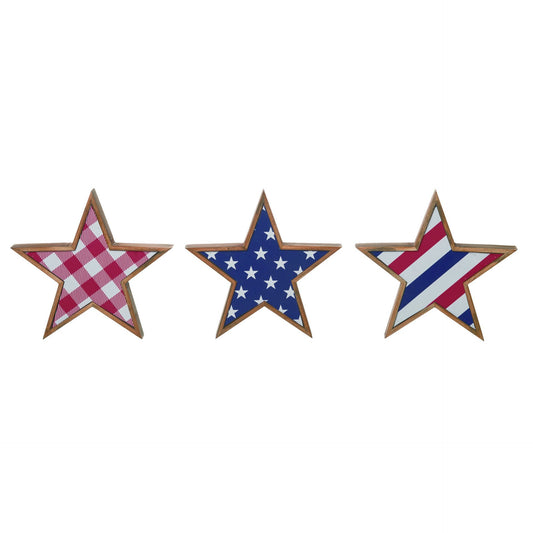Wood Framed Pattern Star Decor