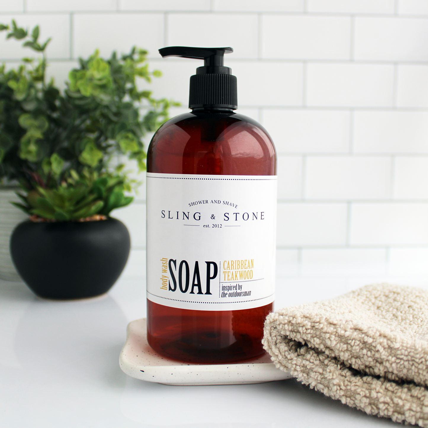 Sling & Stone Body Wash Liquid Soap (Caribbean Teakwood)