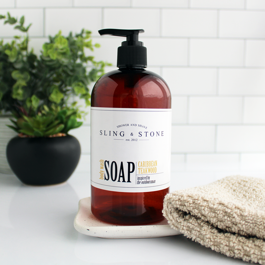 Sling & Stone Body Wash Liquid Soap (Caribbean Teakwood)