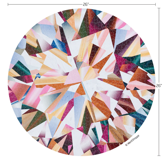 Multifaceted Diamond Abstract Round 1000 Piece Jigsaw Puzzle