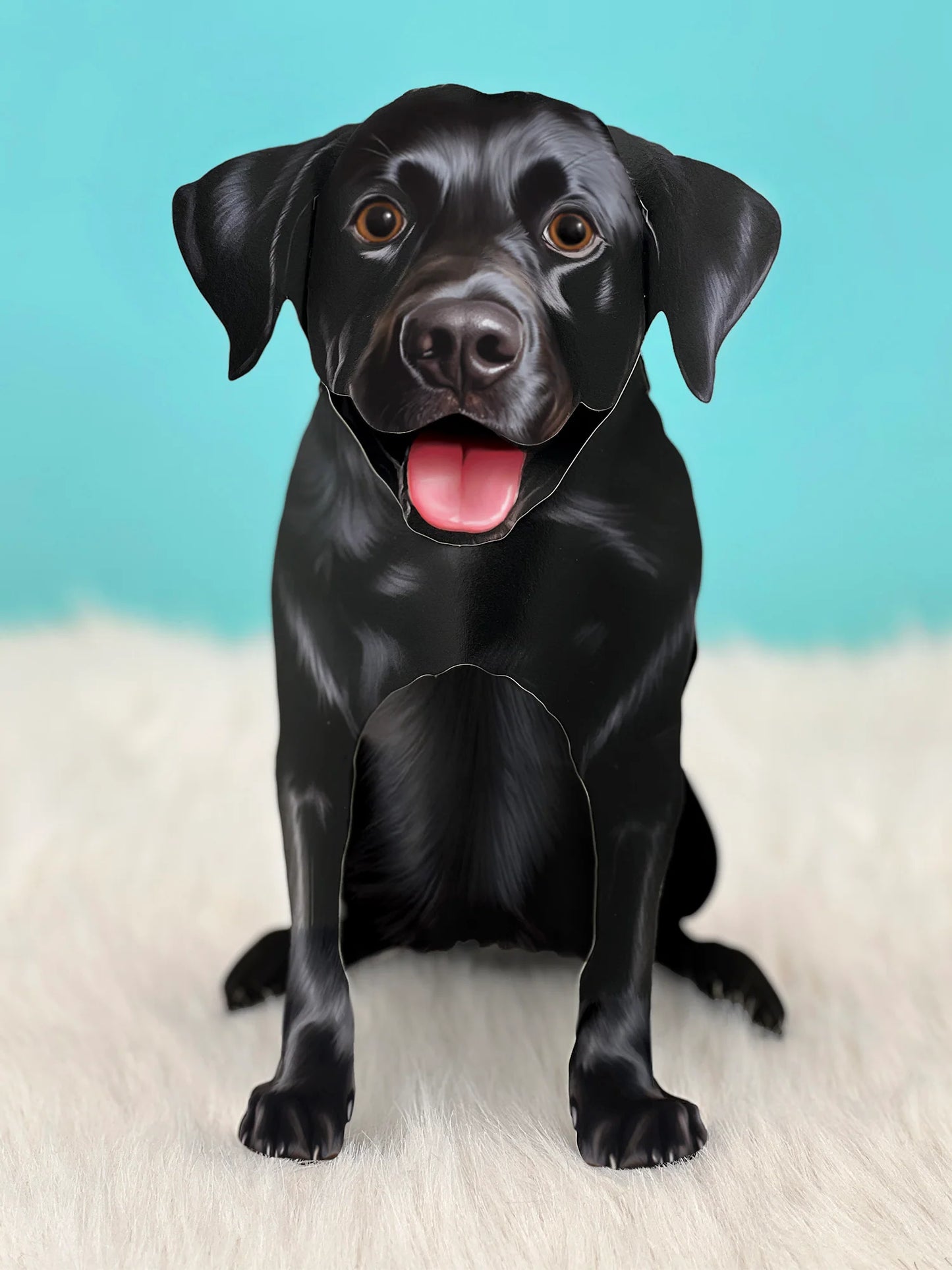 Freshcut Paper. Black Lab - Pop Up Greeting Card