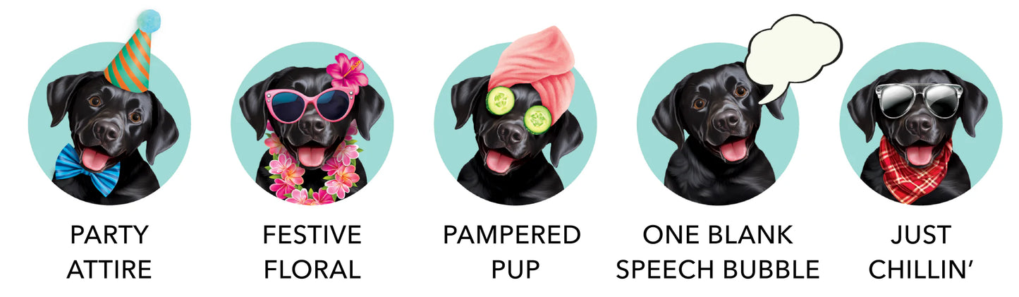 Freshcut Paper. Black Lab - Pop Up Greeting Card