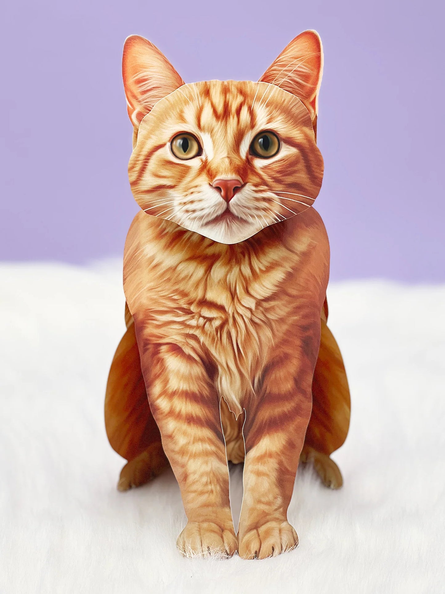 Freshcut Paper. Orange Tabby - Pop Up Greeting Card
