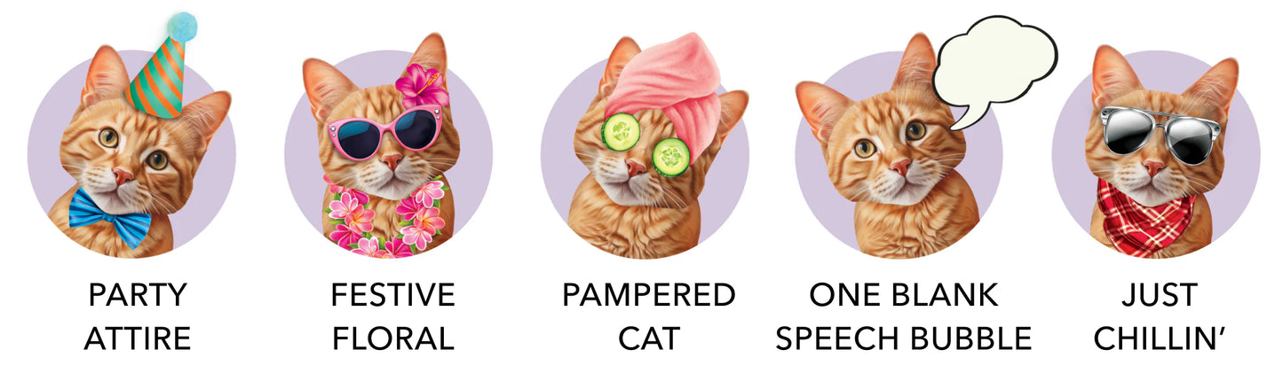 Freshcut Paper. Orange Tabby - Pop Up Greeting Card