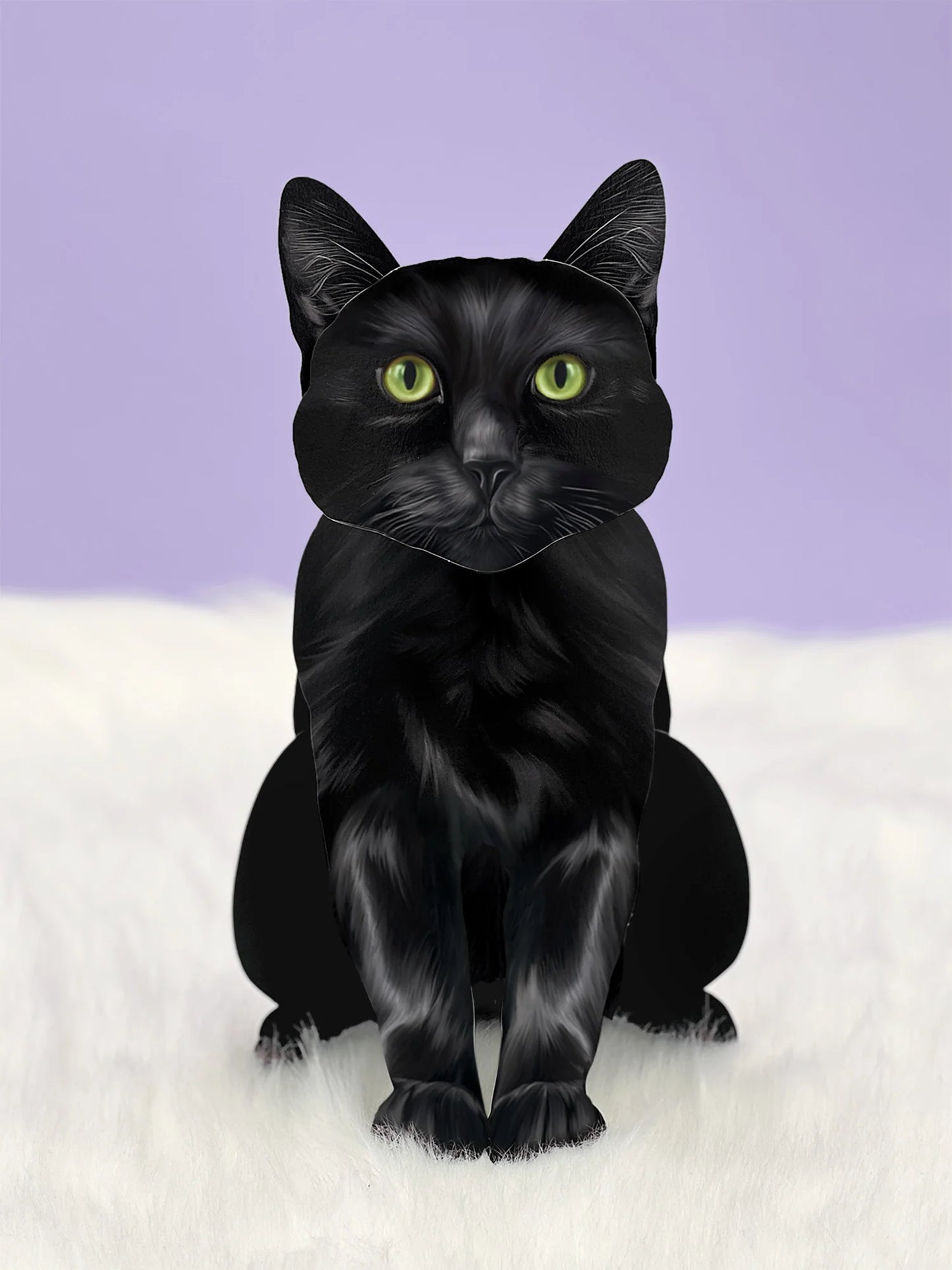 Freshcut Paper. Black Cat - Pop Up Greeting Card
