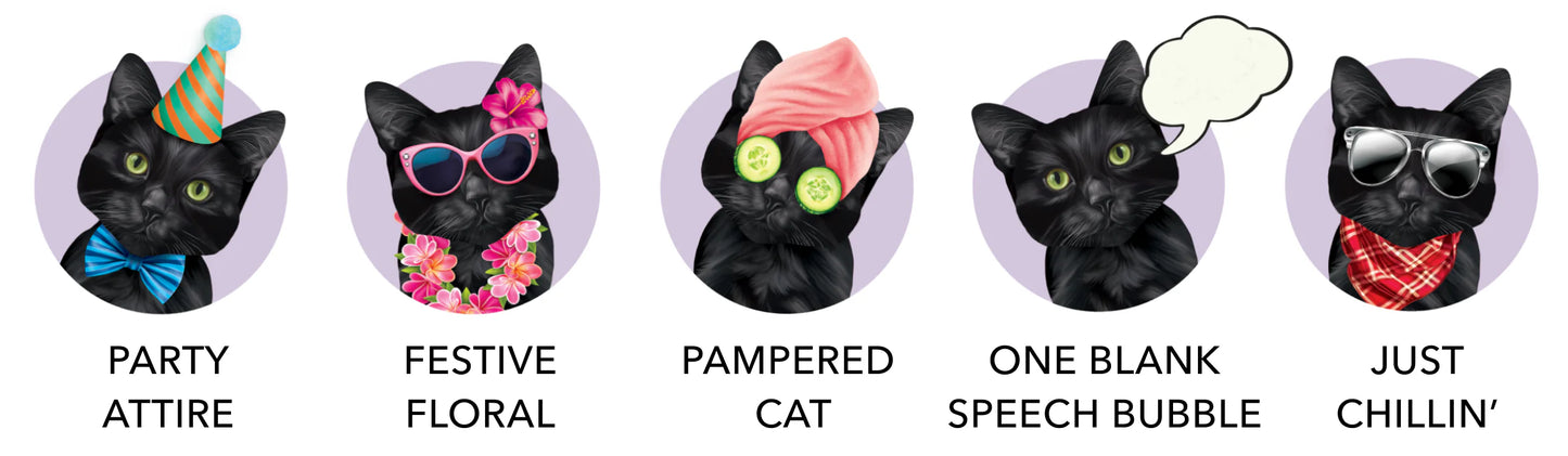 Freshcut Paper. Black Cat - Pop Up Greeting Card