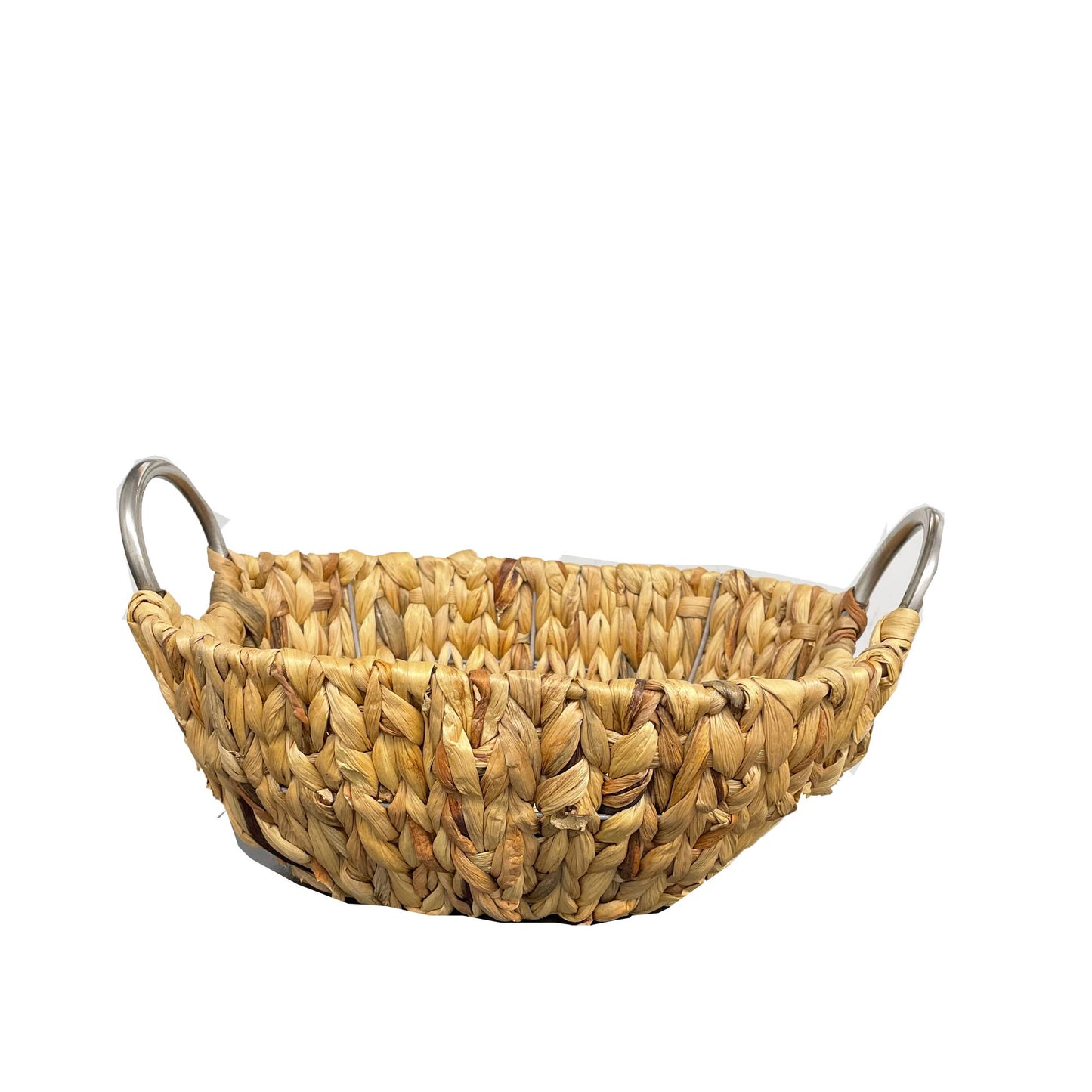 Oval Seagrass Basket 13" with Metal round handle