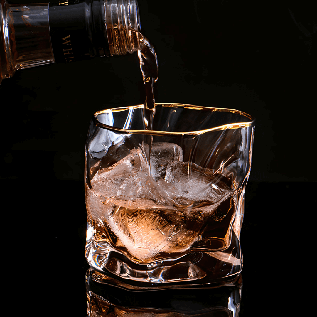 TsukiGlass - Gold Hoshi Japanese Crystal Whisky Glass
