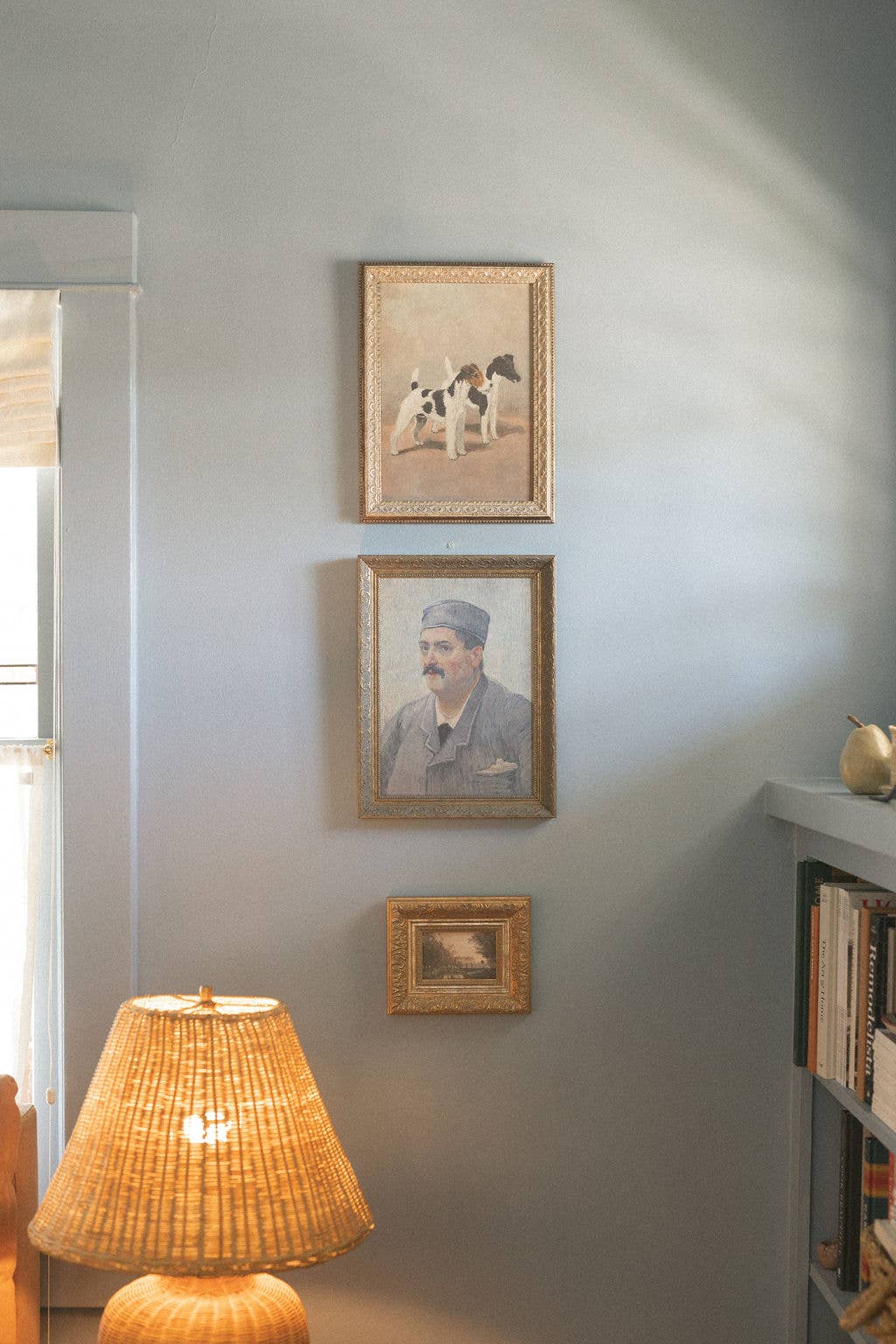 Petal Lane Home - Two Fox Terriers Framed Antique Art