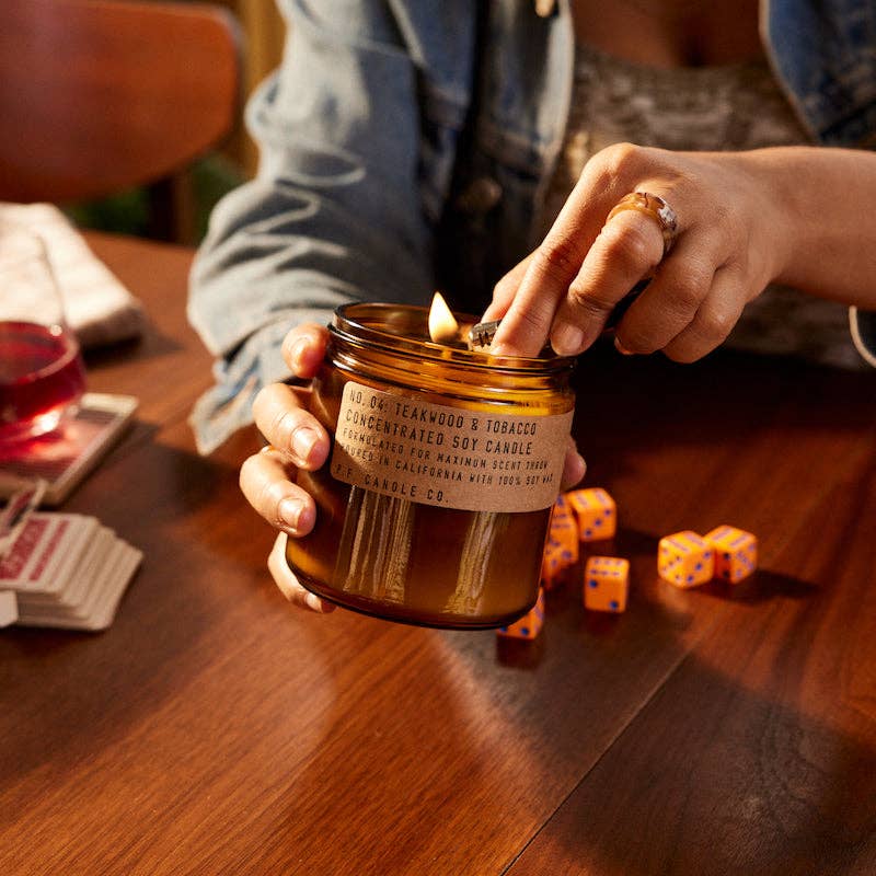 P.F. Candle Co. - Teakwood & Tobacco - Large Concentrated Candle
