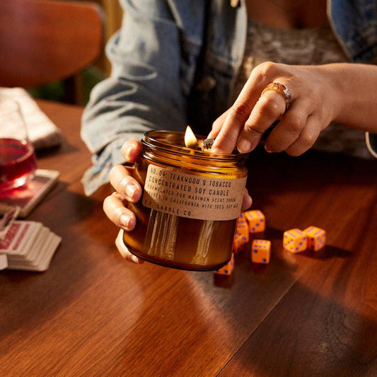 P.F. Candle Co. - Teakwood & Tobacco - Large Concentrated Candle