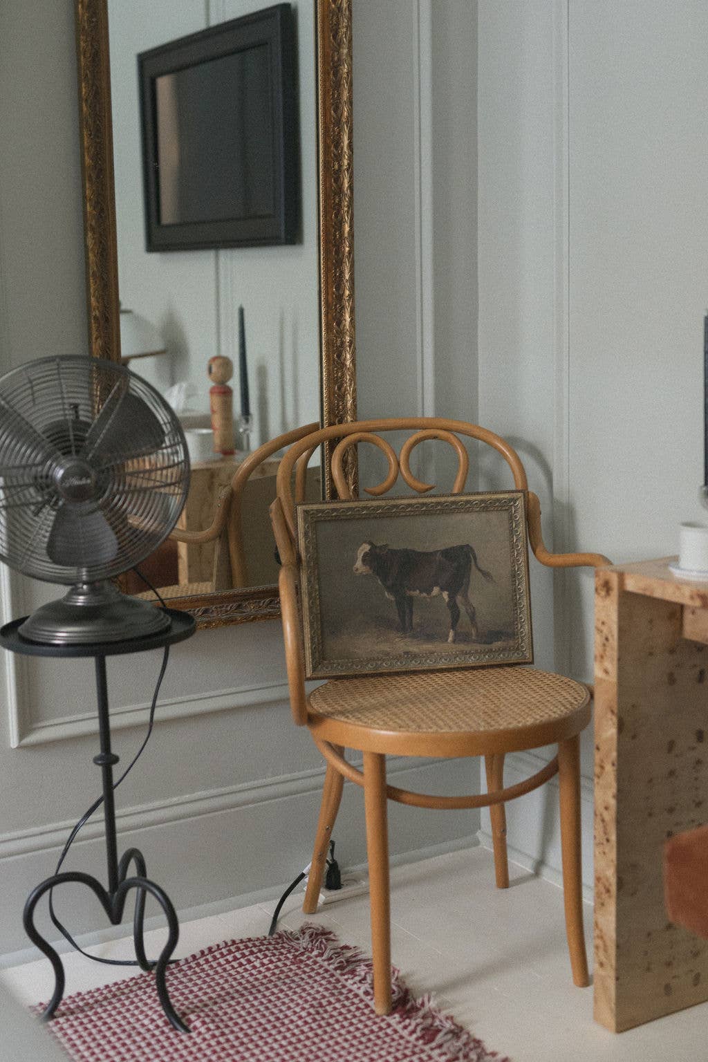 Petal Lane Home - Vintage Calf Framed Antique Art