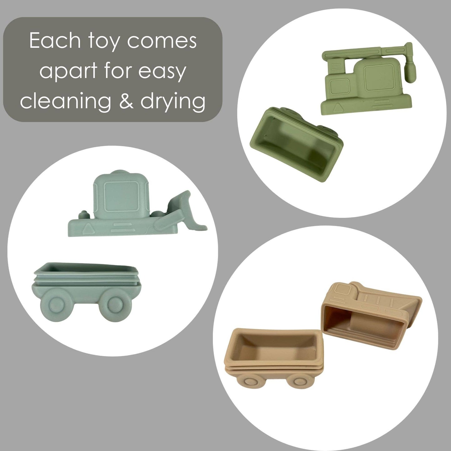 Bath Toys BPA-Free, 3pc Water Set