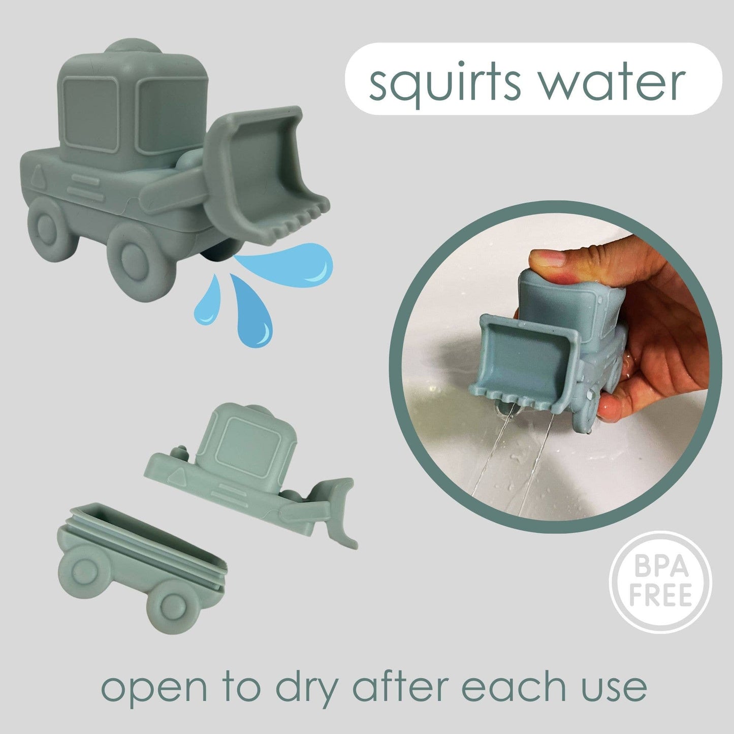 Bath Toys BPA-Free, 3pc Water Set