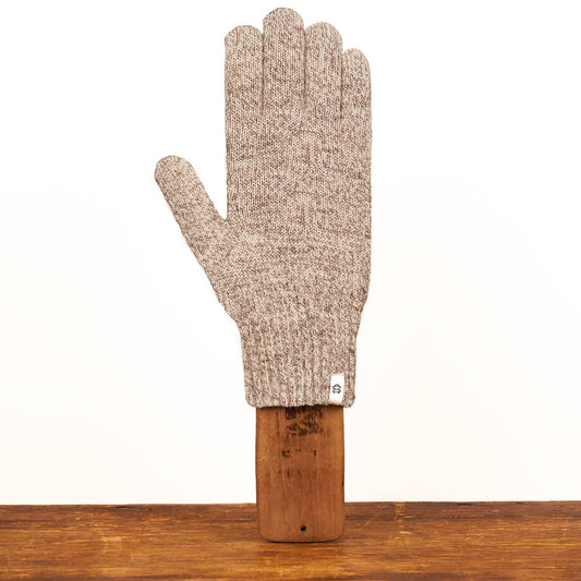 Upstate Stock - Oatmeal Melange Ragg Wool Full Glove