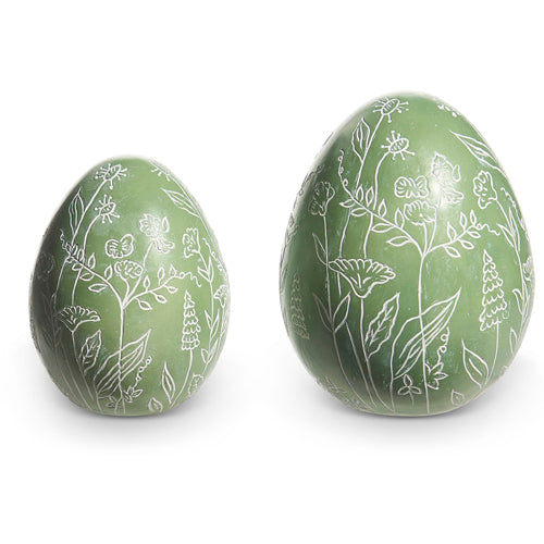 Painted Floral Eggs (2 Sizes)