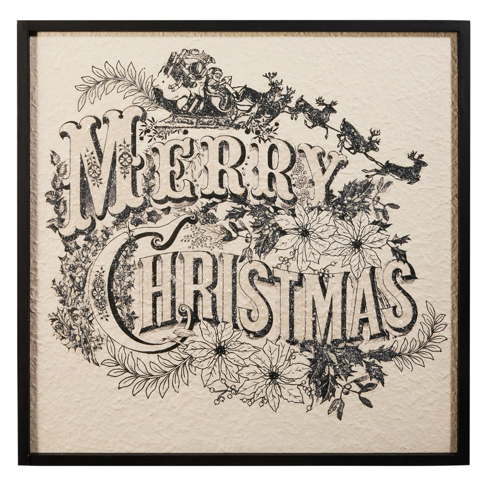 Vintage Merry Christmas Wall Art