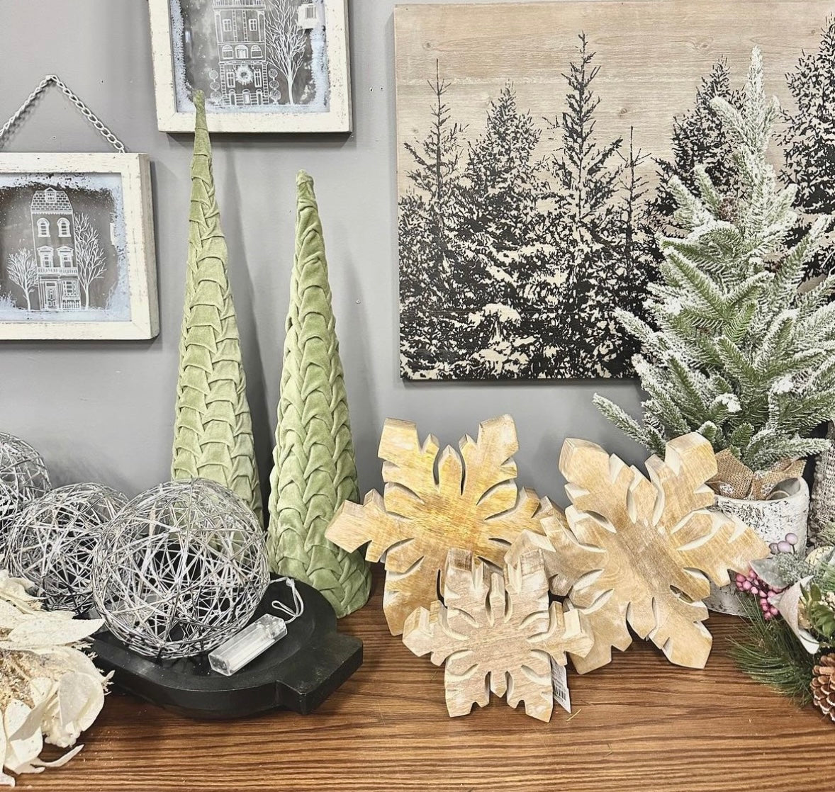 Wood Snowflakes