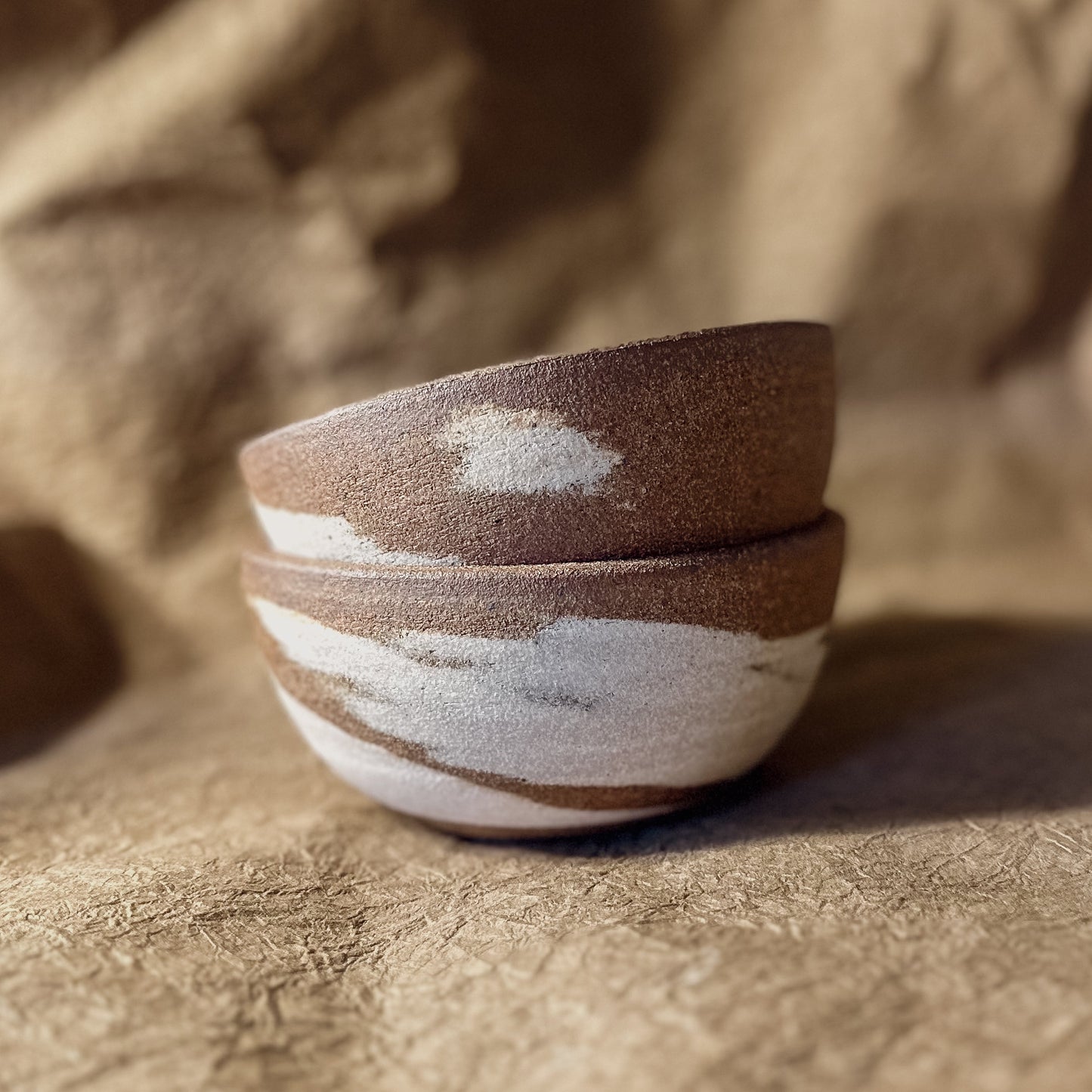Olivia Snow Ceramics - 5.5" Marbled Ceramic Cereal Bowl