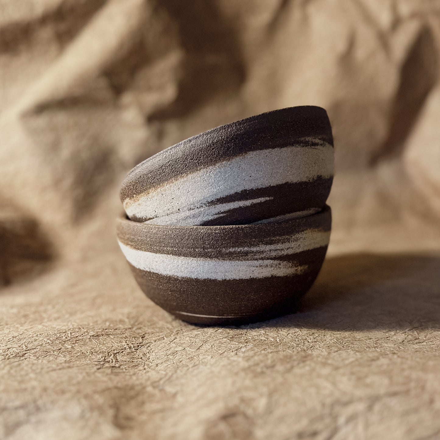 Olivia Snow Ceramics - 5.5" Marbled Ceramic Cereal Bowl