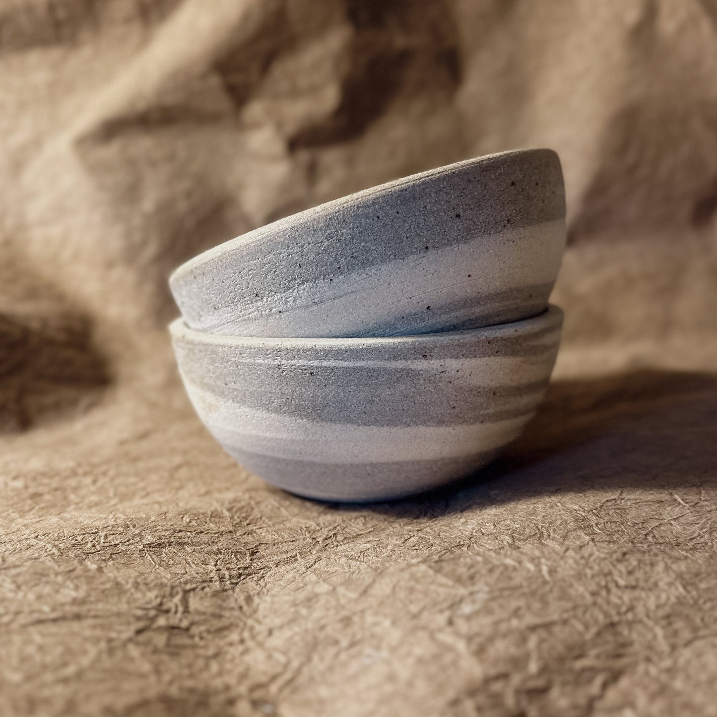 Olivia Snow Ceramics - 5.5" Marbled Ceramic Cereal Bowl
