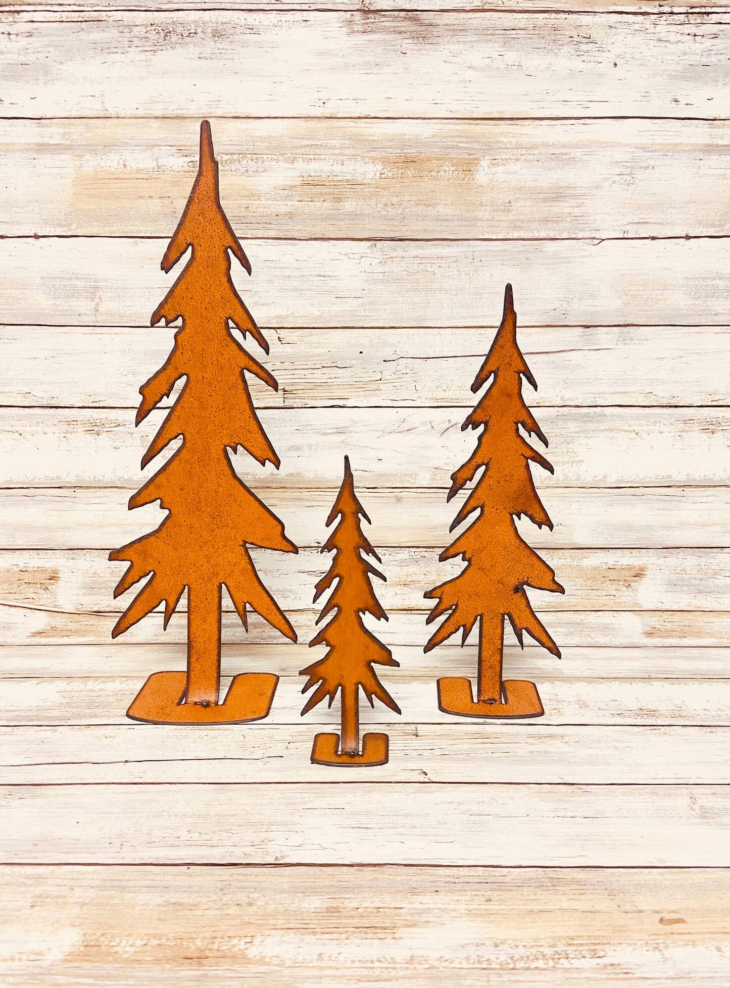 Pencil Trees Rusty Metal Art