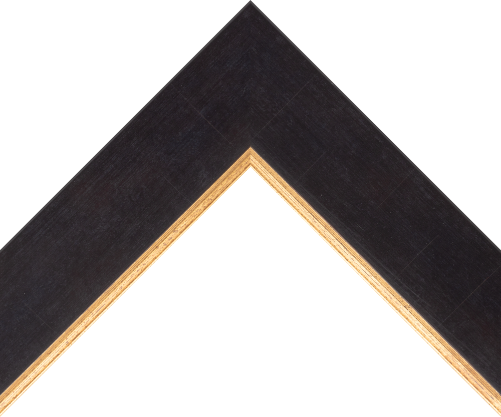 Beckman Gallery - Hudson II Black and Gold 1 1/2" Ready Made Picture Frame