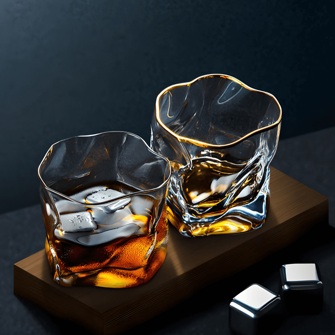 TsukiGlass - Gold Hoshi Japanese Crystal Whisky Glass