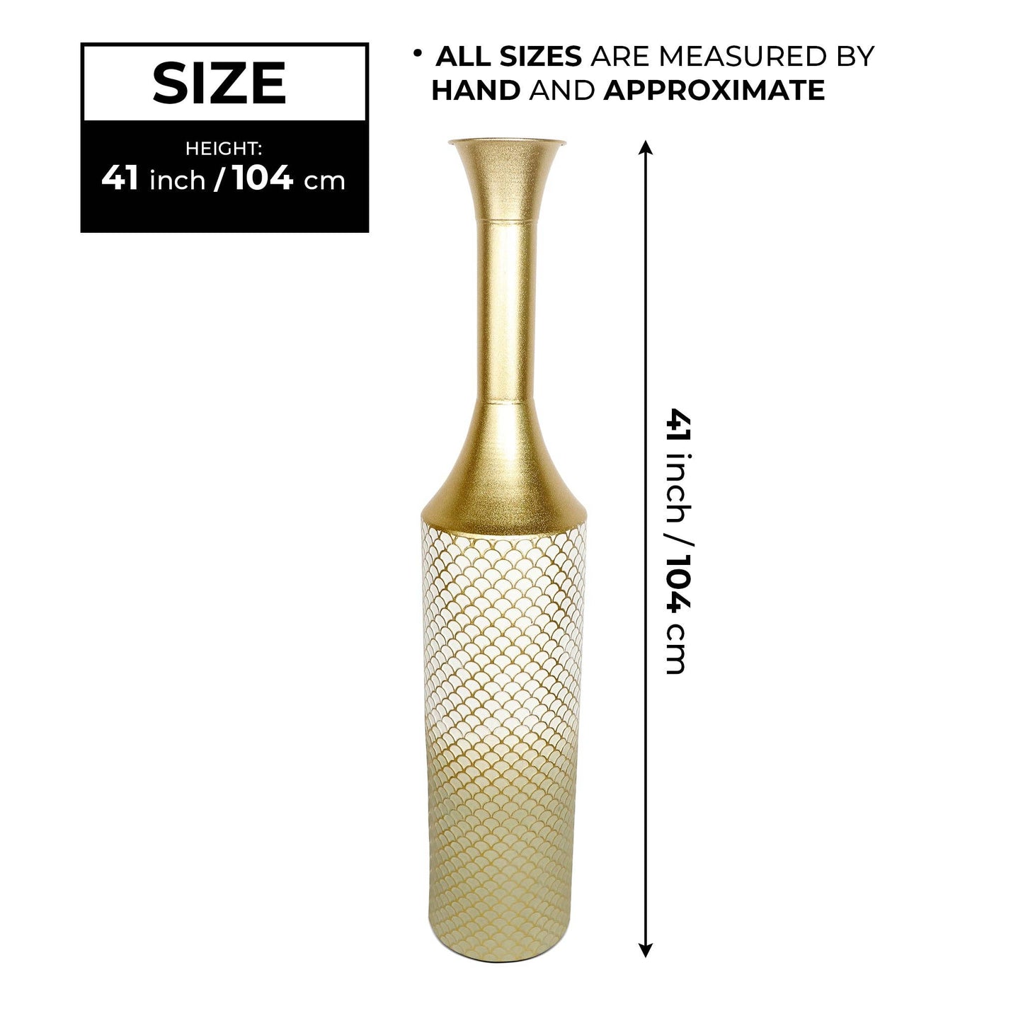 Handmade Metal 41" Floor Vase