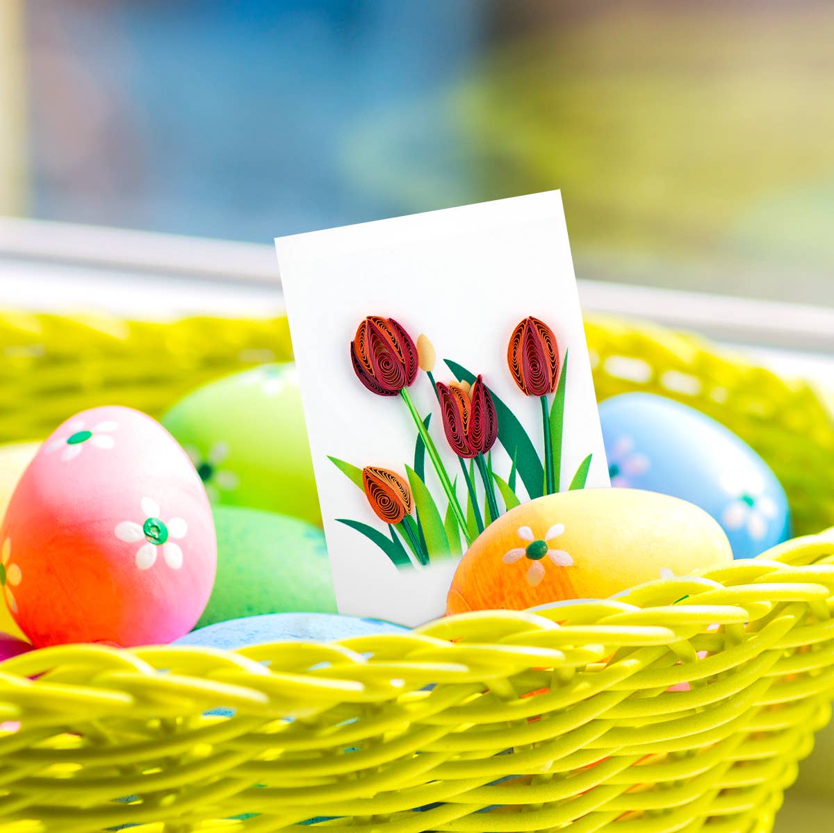 Red Tulip Gift Enclosure Mini Card