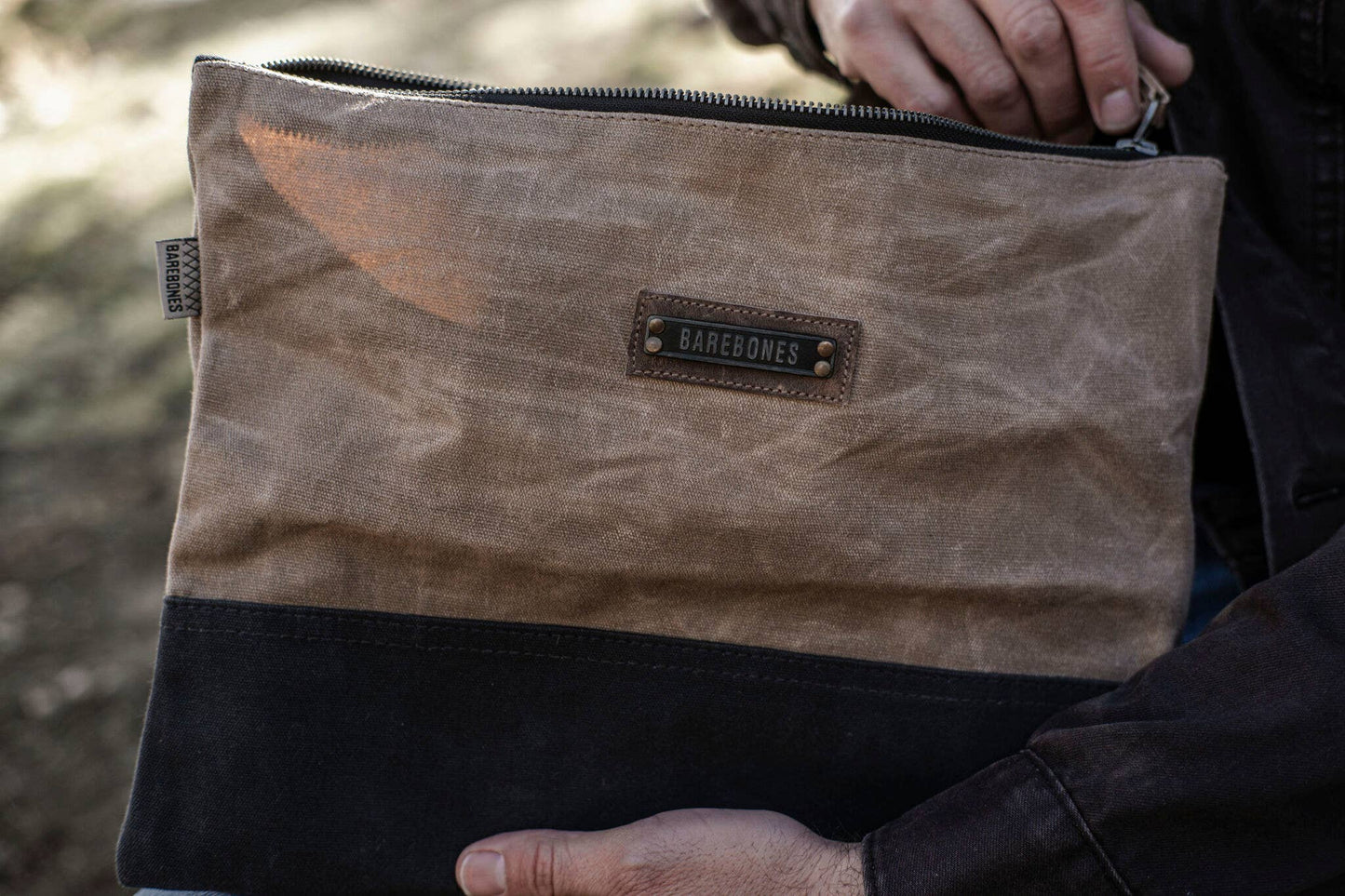 Barebones - Neelum Zipper Pouch Bag - Waxed Canvas Bag