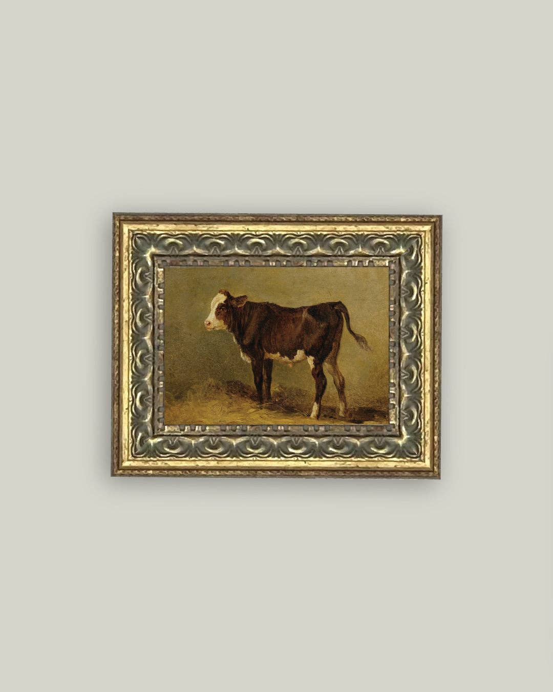Petal Lane Home - Vintage Calf Framed Antique Art