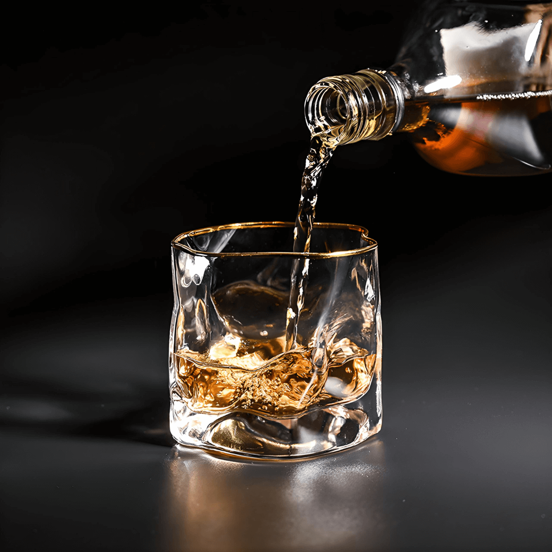 TsukiGlass - Gold Hoshi Japanese Crystal Whisky Glass