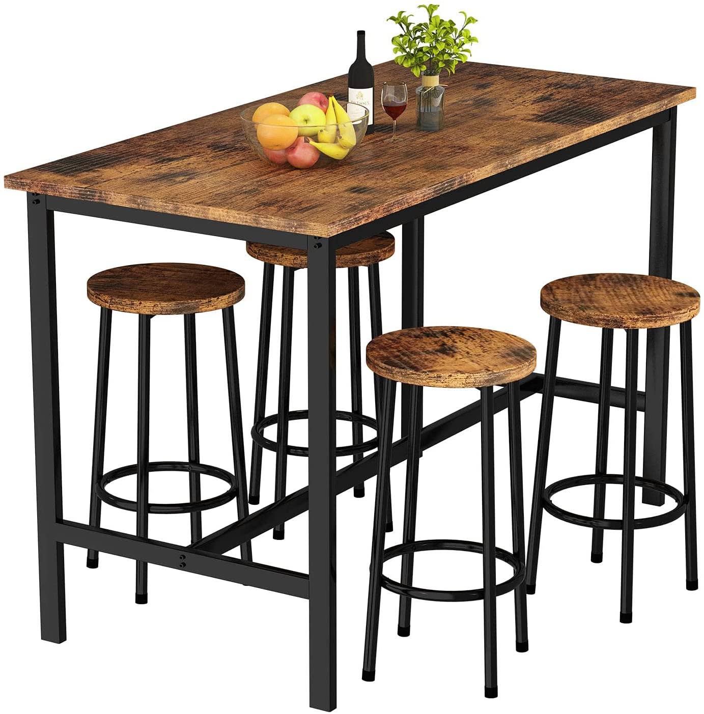 Industrial Counter Height Bar Table and Chairs