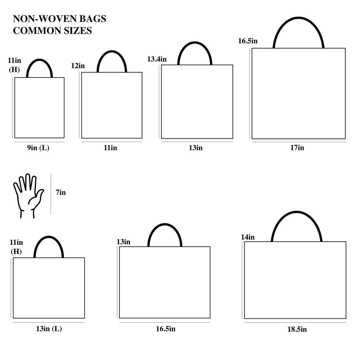Classic Black Flower Non-woven Gift Bag