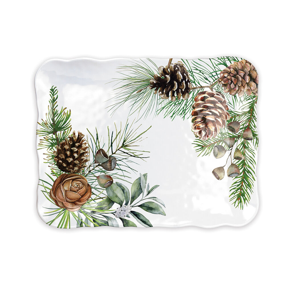 Michel Design Works - Winter Spruce Melamine Cookie Tray