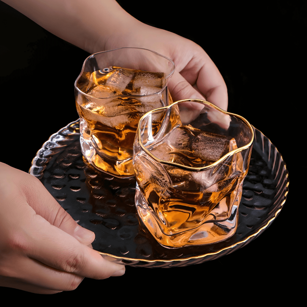 TsukiGlass - Gold Hoshi Japanese Crystal Whisky Glass