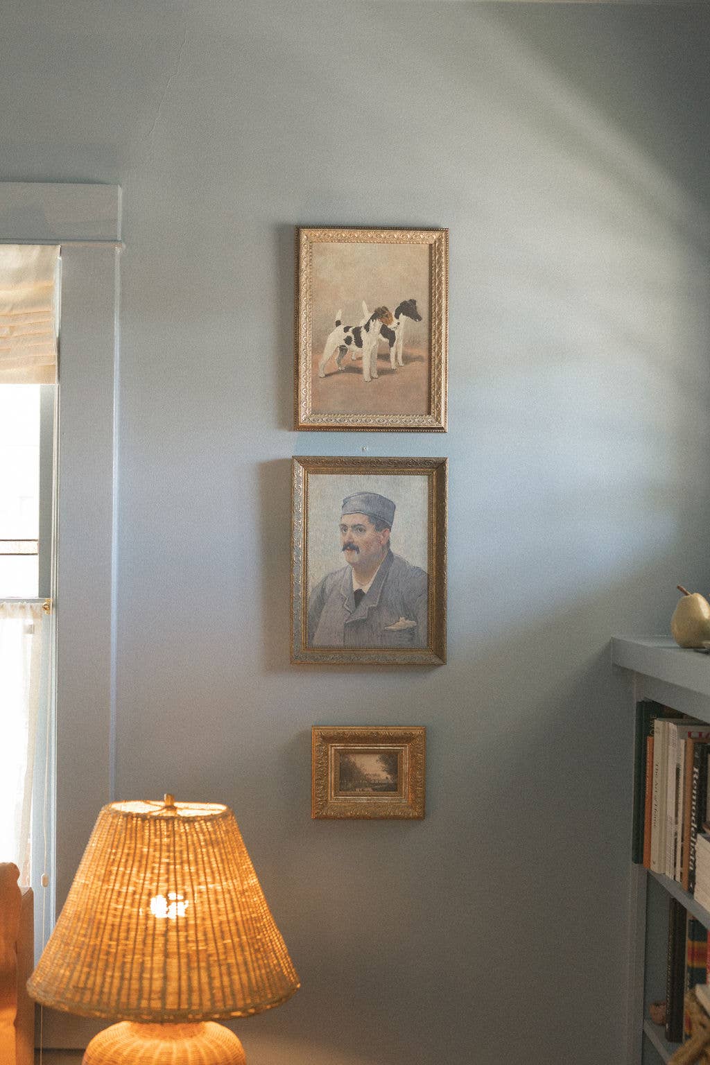 Petal Lane Home - Two Fox Terriers Framed Antique Art