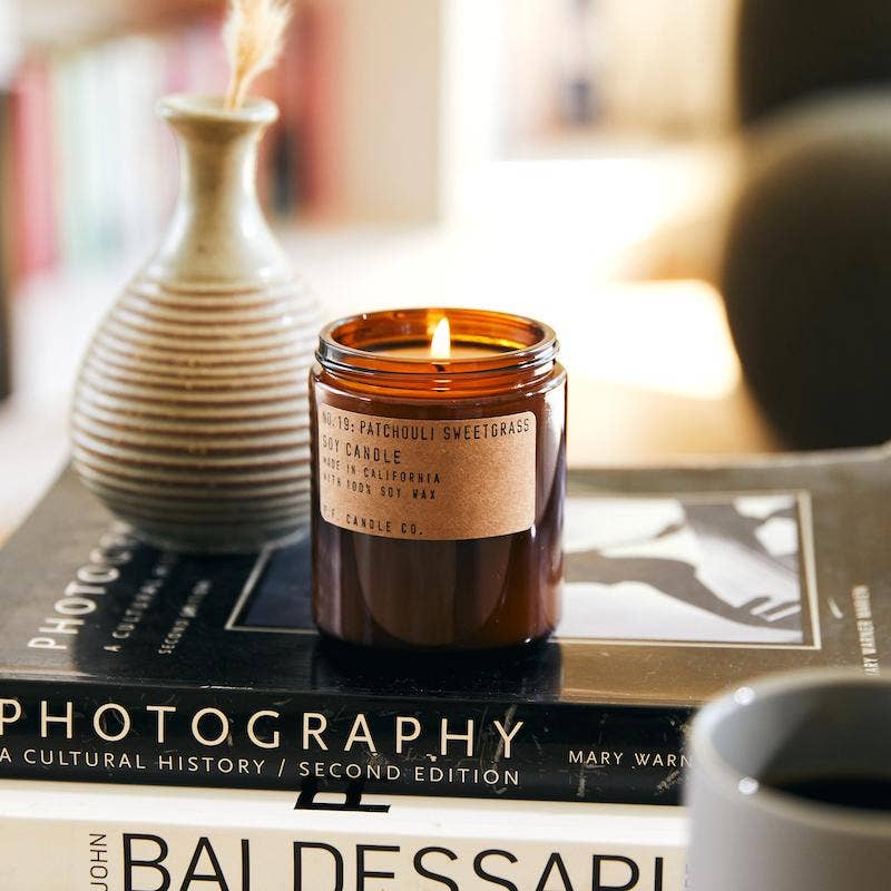 P.F. Candle Co. Patchouli Sweetgrass - 7.2 oz Standard Soy Candle