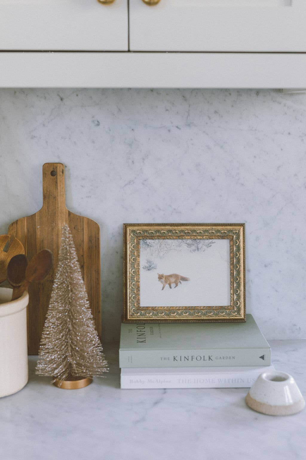 Petal Lane Home - Fox In Winter Framed Antique Art