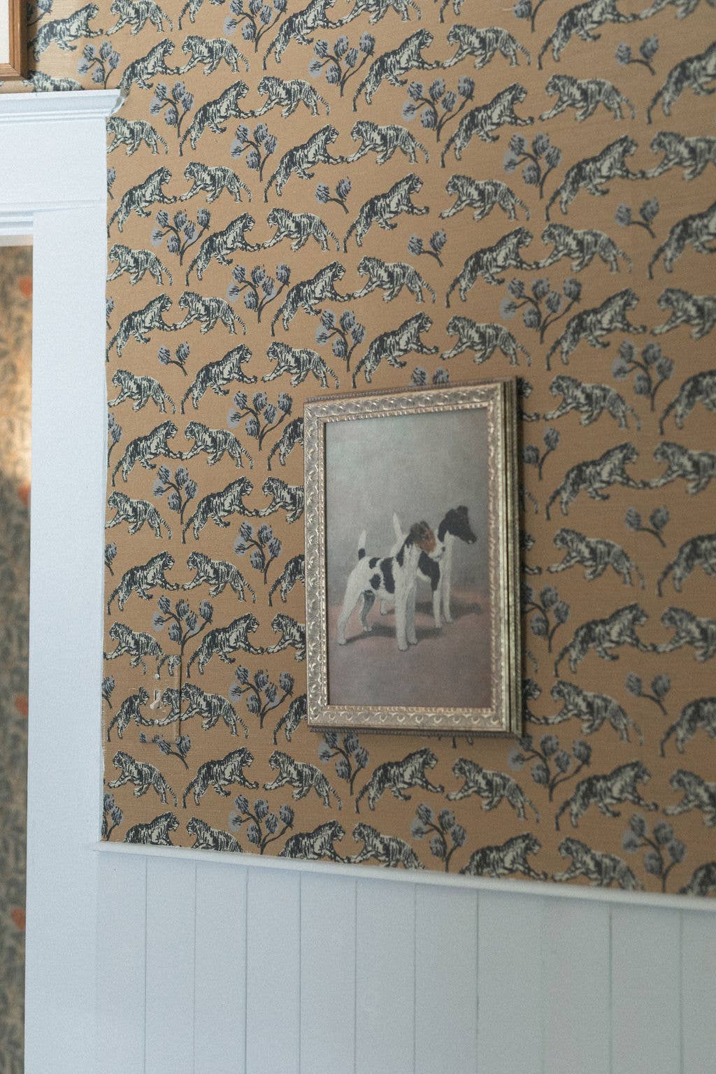 Petal Lane Home - Two Fox Terriers Framed Antique Art