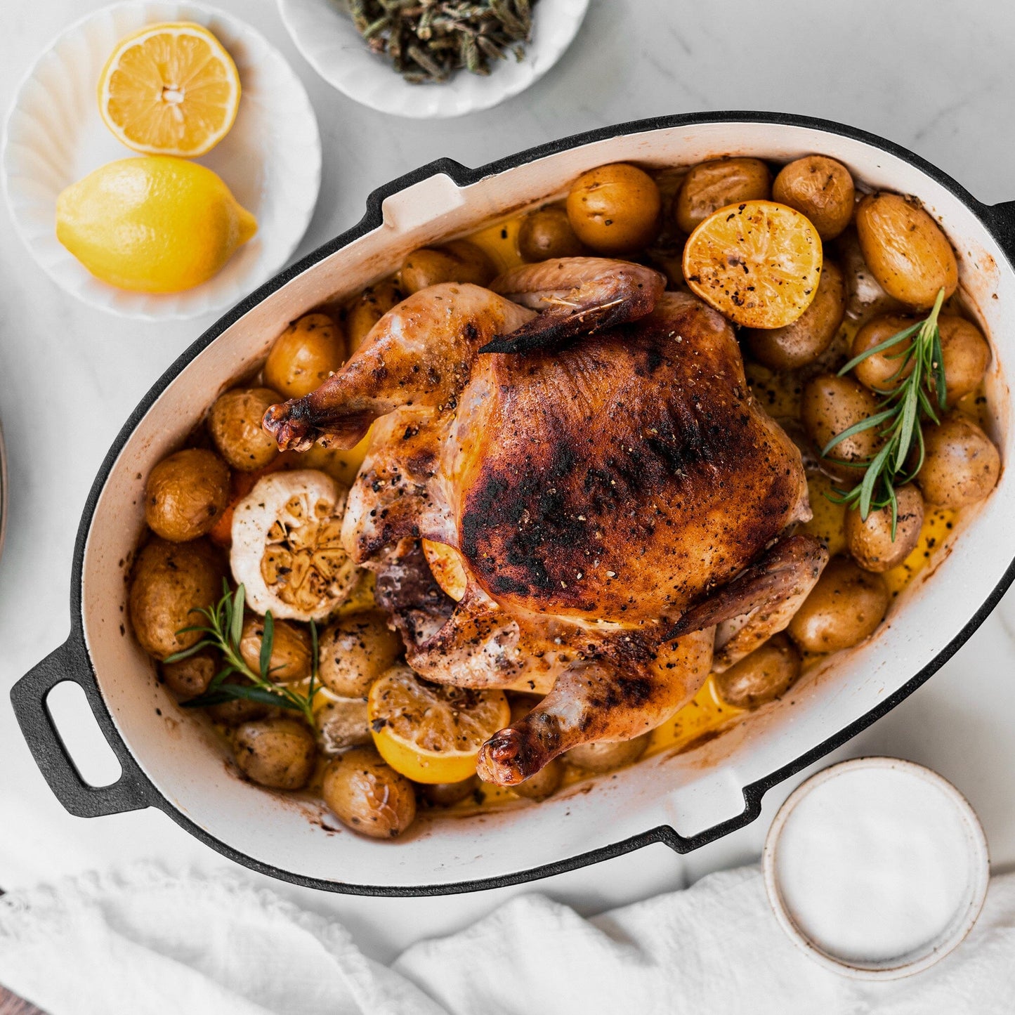Barebones - Enamel Lined Cast Iron Roaster