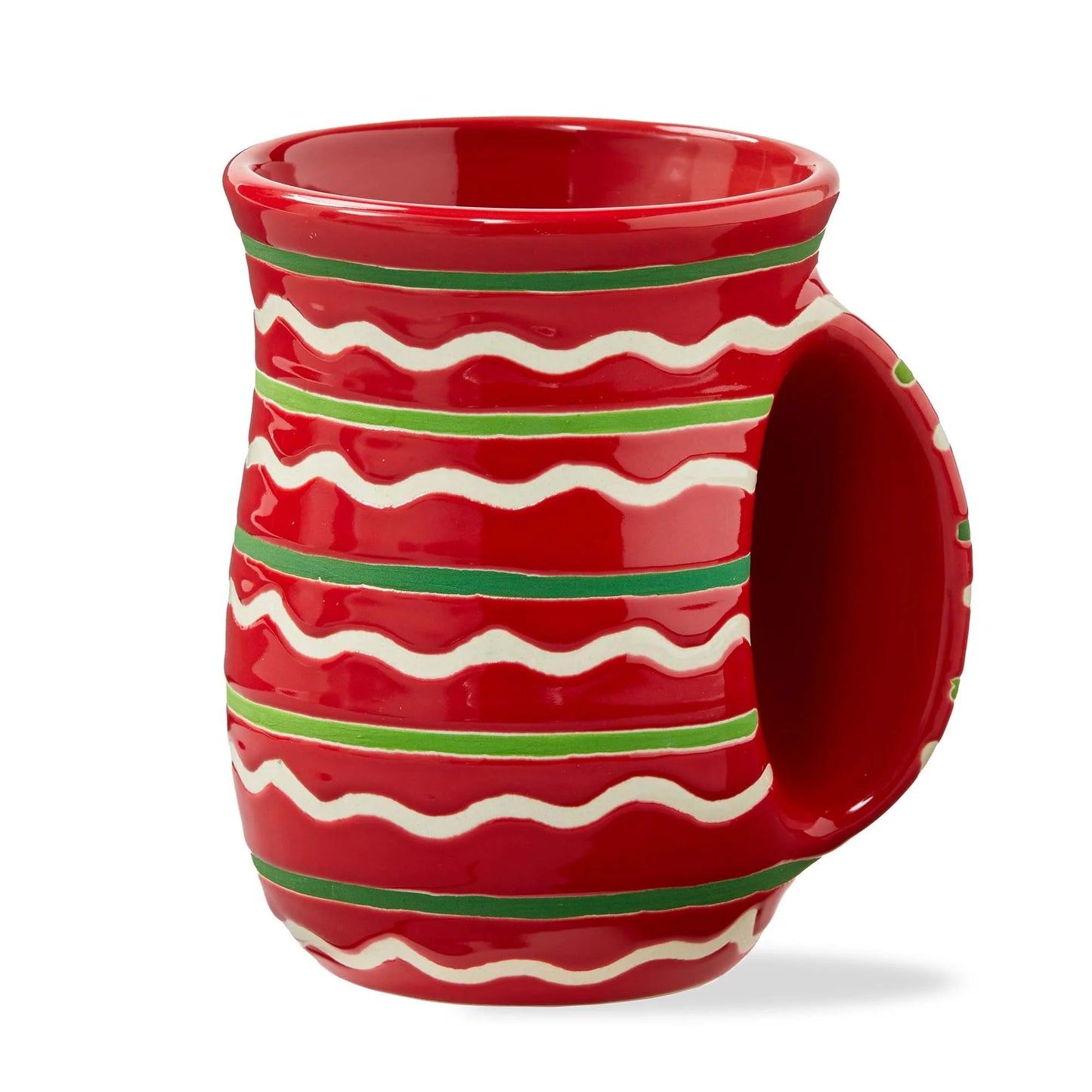 Festive Stripe Handwarmer Mug (Red)