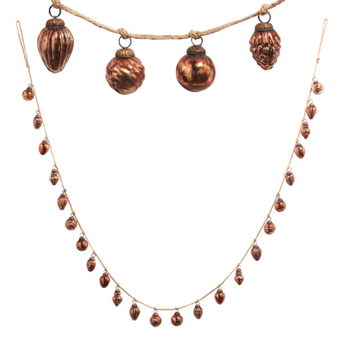 Copper Ornament Garland 6" L