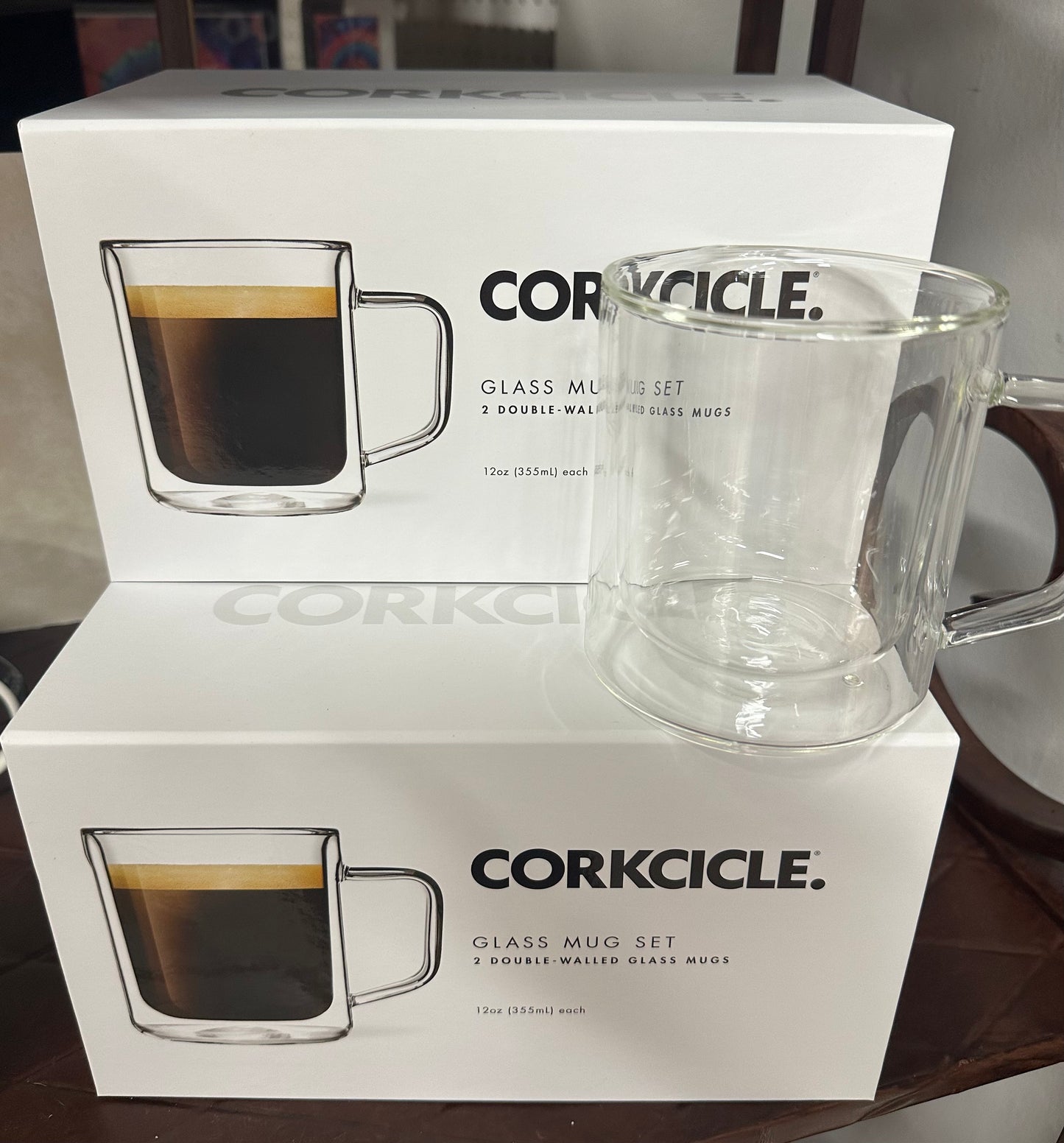 Corkcicle Glass Coffee Double Walled Mug - Set of 2