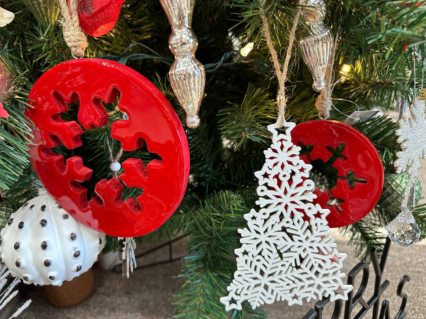 Snowflake Cut-Out Ornaments