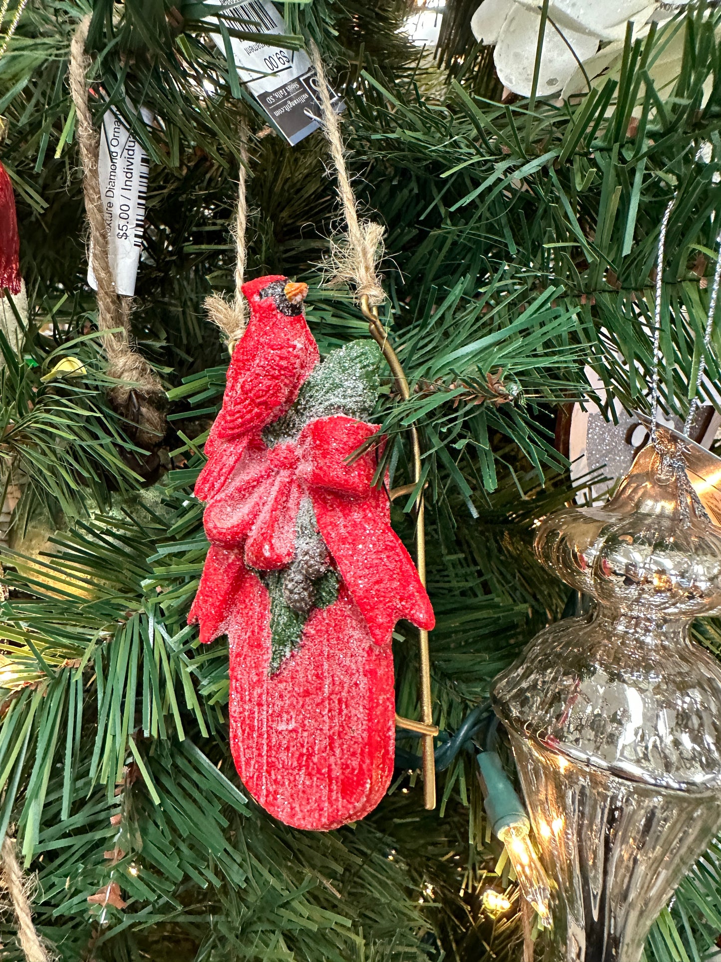 Sleigh w/ Cardinal Ornament