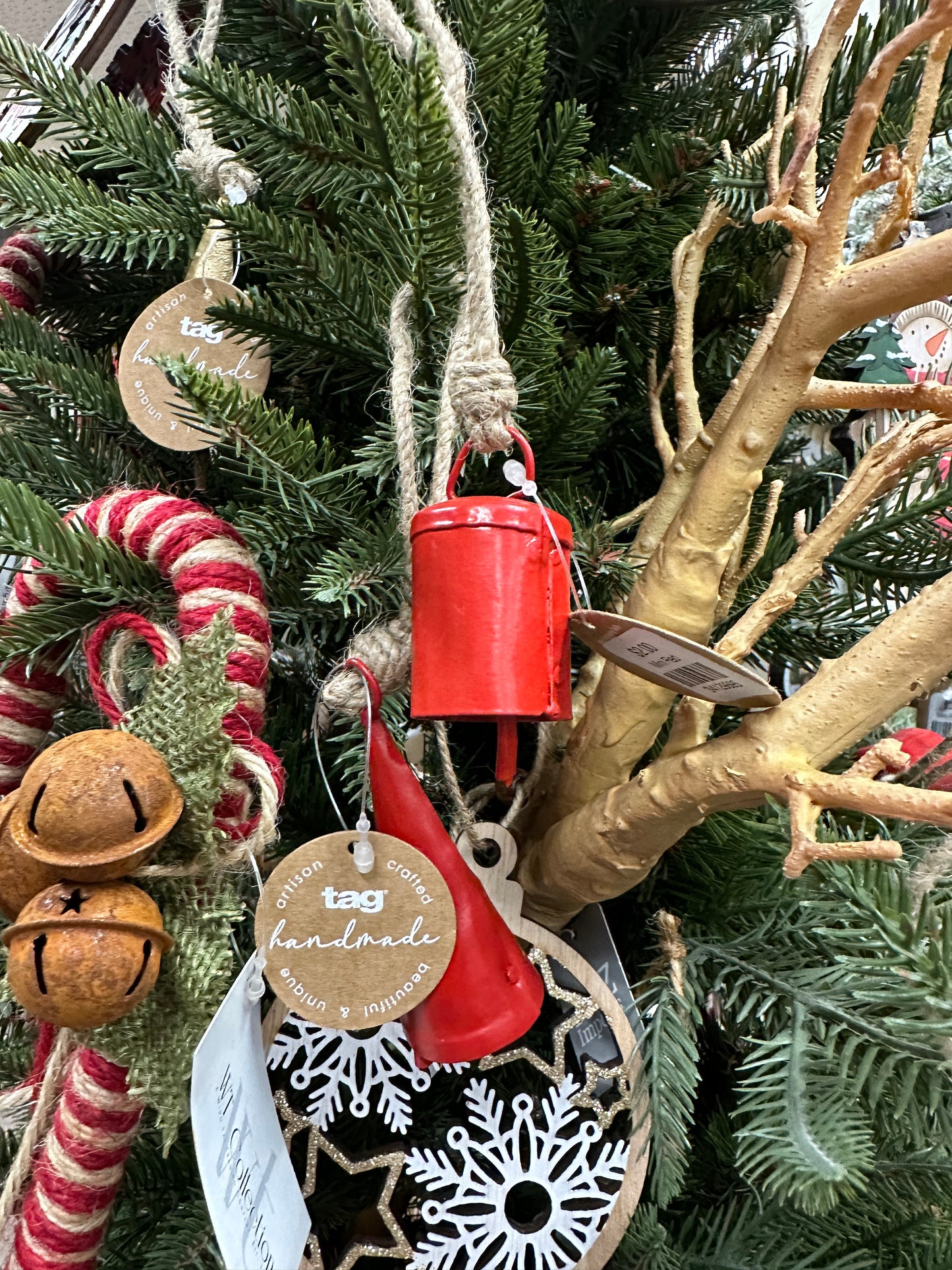 Mini Hanging Red Bell Ornament