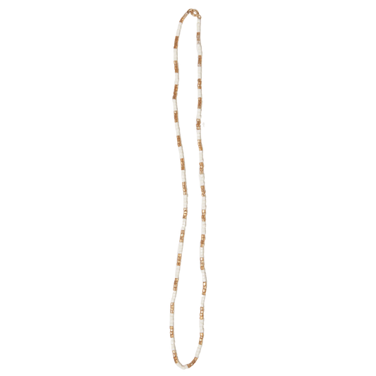 Everly Single Strand Ivory/Gold Luxe Bead Necklace